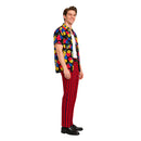 Cosplay Costume Ace Ventura Ace Ventura Jr Pet Detective Shirt Pants Set Red Men Halloween Carnival Party Outfits