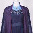 Cosplay Costume Agatha Harkness Shawl Dress Set Purple Women Halloween Carnival Party Outfits