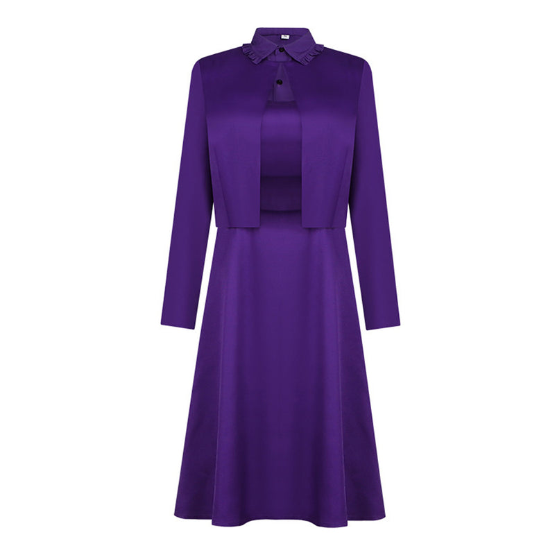Cosplay Costume Agnes The Testaments (2026) Dress Purple Women Halloween  Carnival Party Outfits