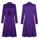 Cosplay Costume Agnes The Testaments (2026) Dress Purple Women Halloween Carnival Party Outfits