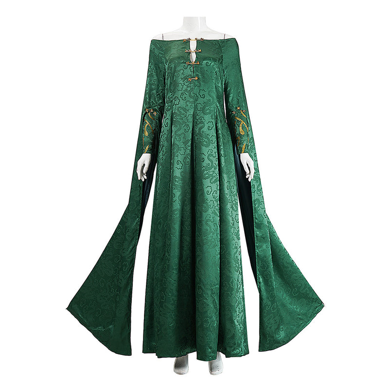 Cosplay Costume Alicent Hightower House of the Dragon Gown Dress Renaissance  Budget Friendly Green Women Halloween Carnival Party Outfits