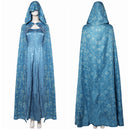 Cosplay Costume Alicent Hightower House of the Dragon Season 3 Cloak Dress Set Blue Women Halloween Carnival Party Outfits