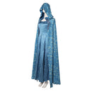 Cosplay Costume Alicent Hightower House of the Dragon Season 3 Cloak Dress Set Blue Women Halloween Carnival Party Outfits