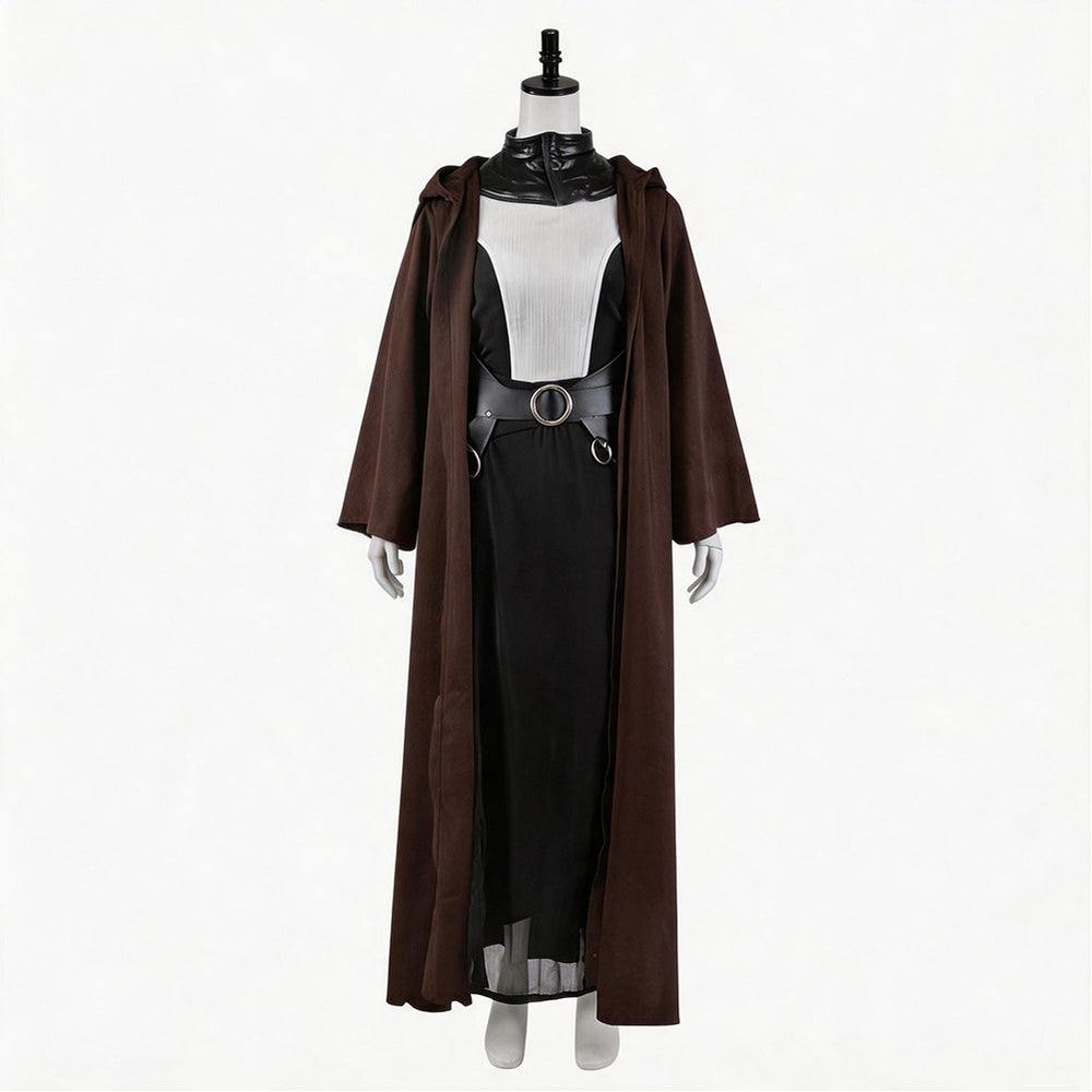 Cosplay Costume Asajj Ventress Suit Cloak Set Brown Women