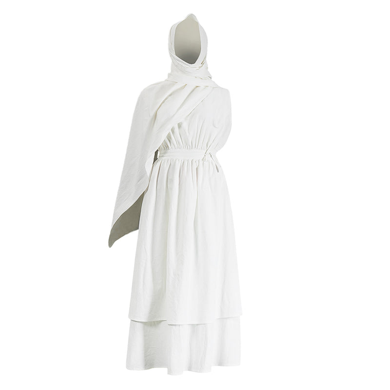 Cosplay Costume Athana The Odyssey (2026) Robe Dress White Women Halloween Carnival Party Outfits