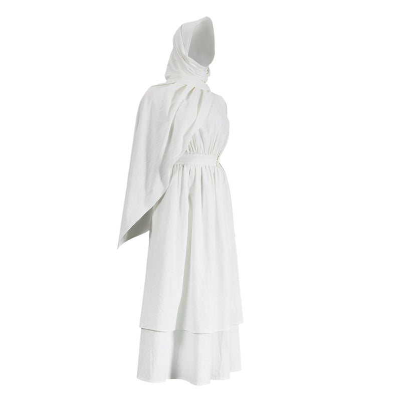 Cosplay Costume Athana The Odyssey (2026) Robe Dress White Women Halloween Carnival Party Outfits