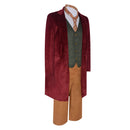 Cosplay Costume Bilbo Baggins The Lord of the Rings Suit Set Red Men Halloween Carnival Party Outfits