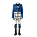 Cosplay Costume Billie Russo Coat Skirt Shirt Set Blue Women Halloween Carnival Party Outfits