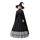 Cosplay Costume Brimhat Coco Witch Hat Atelier Dress Hat Cloak Set Black Women Halloween Carnival Party Outfits