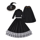Cosplay Costume Brimhat Coco Witch Hat Atelier Dress Hat Cloak Set Black Women Halloween Carnival Party Outfits