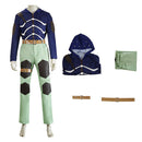 Cosplay Costume Caiman Dorohedoro Season 2 Top Pants Set Green Men Halloween Carnival Party Outfits
