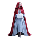 Cosplay Costume Catherine Earnshaw Wuthering Heights (2026) Hooded Cloak Red Halloween Carnival Party Outfits