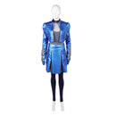 Cosplay Costume Chloe Charming Wicked Wonderland (2026) Leather Jacket Skirt Pants Set Blue Women Halloween Carnival Party Outfits