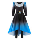 Cosplay Costume Chloe Charming Wicked Wonderland Dress Set Blue Kids Children Halloween Carnival Party Outfits