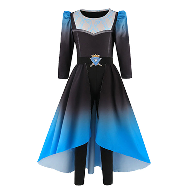 wicked blue dress Cosplay Costume Chloe Charming Wonderland Set Kids Children Halloween Carnival Party Outfits Kissie Stroup - Owner Dress Crown V aquarius Trouser Waist:Custom