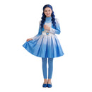 Cosplay Costume Chloe Descendants: Wicked Wonderland Fullset Blue Kids Children Halloween Carnival Party Outfits