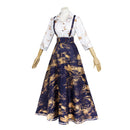 Cosplay Costume Clair‌ Clair Obscur: Expedition 33 Printed Dress Women Halloween Carnival Party Outfit