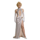 Cosplay Costume Cloud Strife FF Sexy Backless Gown Dress White Femboy Halloween Carnival Party Outfits