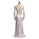 Cosplay Costume Cloud Strife FF Sexy Backless Gown Dress White Femboy Halloween Carnival Party Outfits
