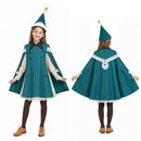 Cosplay Costume Coco Witch Hat Atelier Fullset Green Kids Children Halloween Carnival Party Outfits
