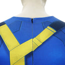 Cosplay Costume Cyclops Jumpsuit Set Blue Men Halloween Carnival Party Outfits