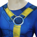 Cosplay Costume Cyclops Jumpsuit Set Blue Men Halloween Carnival Party Outfits