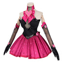Cosplay Costume D.Va OW Nocturna Skin Dress Set Pink Women Halloween Carnival Party Outfits