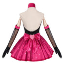 Cosplay Costume D.Va OW Nocturna Skin Dress Set Pink Women Halloween Carnival Party Outfits