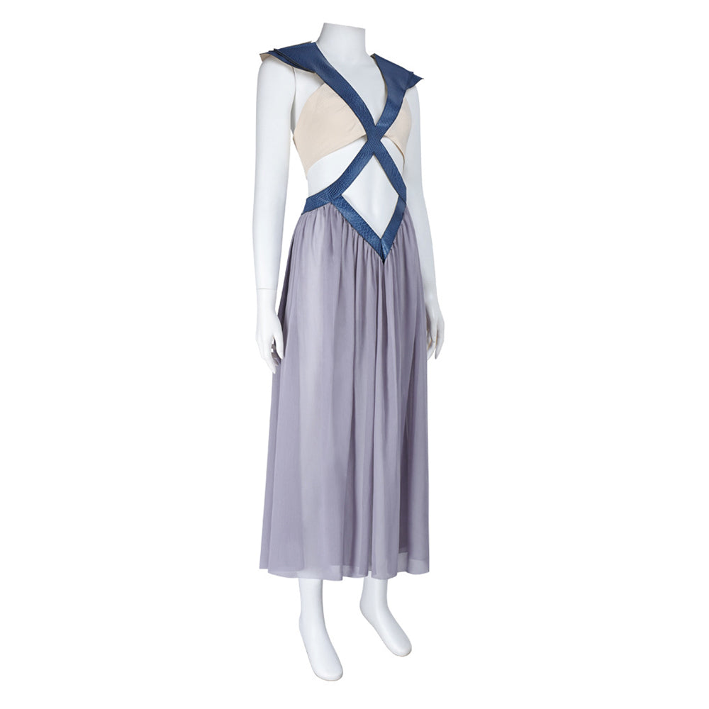 Cosplay Costume Daenerys Targaryen Khaleesi Dress Gray Women Halloween Carnival Party Outfits