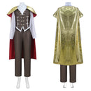 Cosplay Costume Damiane Crimson Desert Top Pants Cloak Set Red Men Halloween Carnival Party Outfits