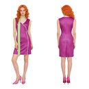 Cosplay Costume Daphne Scooby Doo Dress Scarf Set Purple Women Halloween Carnival Party Outfits