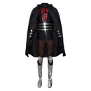 Cosplay Costume Darth Maul Cloak Armor Bodysuit Set Black Men Halloween Carnival Party Outfits