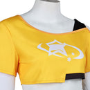 Cosplay Costume Date Night Juno OW Top Skirt Fullset Yellow Women Halloween Carnival Party Outfits