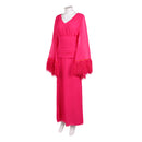 Cosplay Costume Deborah Vance Hacks Season 5 Vintage Long Sleeve Dress Pink Halloween Carnival Party Outfits