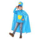 Cosplay Costume Dog Man Cloak Hat Shirt Set Blue Kids Children Halloween Carnival Party Outfits