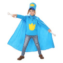 Cosplay Costume Dog Man Cloak Hat Shirt Set Blue Kids Children Halloween Carnival Party Outfits