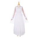 Cosplay Costume Ebenezer Ghosts of Christmas Past White Dress Set White Women Halloween Carnival Party Outfits
