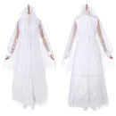 Cosplay Costume Ebenezer Ghosts of Christmas Past White Dress Set White Women Halloween Carnival Party Outfits