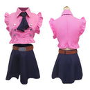 Cosplay Costume Elizabeth Liones The Seven Deadly Sins Top Skirt Set Pink Women Halloween Carnival Party Outfit