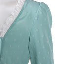 Cosplay Costume Elizabeth Swann Pirate Dot Dress Blue Halloween Carnival Party Outfits