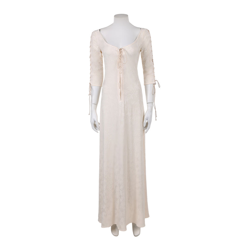 Cosplay Costume Elizabeth Swann Pirate Inner Dress Renaissance White Women Halloween Carnival Party Outfits