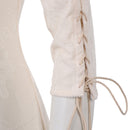 Cosplay Costume Elizabeth Swann Pirate Inner Dress White Halloween Carnival Party Outfits
