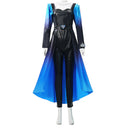 Cosplay Costume Evie Wicked Wonderland Jumpsuit Cape Set Blue Women Halloween Carnival Party Outfits