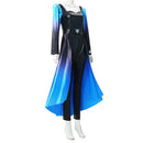 Cosplay Costume Evie Wicked Wonderland Jumpsuit Cape Set Blue Women Halloween Carnival Party Outfits