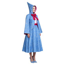 Cosplay Costume Fairy Godmother Fullset Dress Blue Women Halloween Carnival Party Outfits