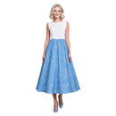 Cosplay Costume Fairy Godmother Fullset Dress Blue Women Halloween Carnival Party Outfits