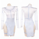 Cosplay Costume Female Viltrumite Invincible Season 4 Vilturm Empire Sexy Slim Top White Women Halloween Carnival Party Outfits