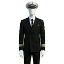 Cosplay Costume Frank Catch Me If You Can (2002) Captain Uniform Black Men Halloween Carnival Party Outfits