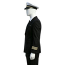 Cosplay Costume Frank Catch Me If You Can (2002) Captain Uniform Black Men Halloween Carnival Party Outfits
