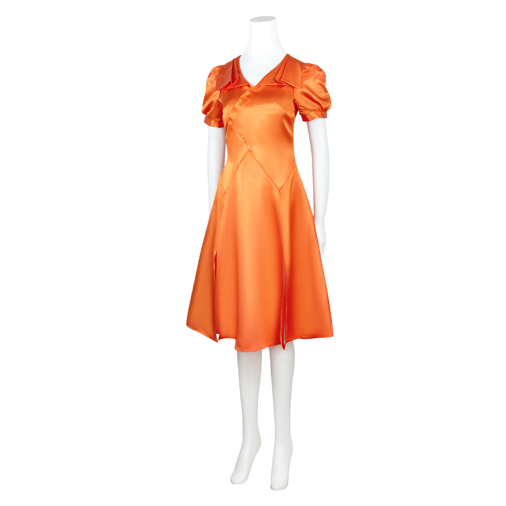 flowy boho dress Cosplay Costume Frankenstein's Bride The Bride Dress Orange Women Halloween  Carnival Party Outfits